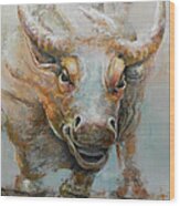 Bull Market W Redo Wood Print