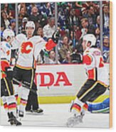 Calgary Flames V Vancouver Canucks - #1 Wood Print