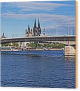 Cathedral And Rhine River #1 Wood Print