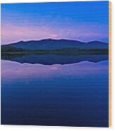 Cherry Pond Blue Hour Reflections #1 Wood Print