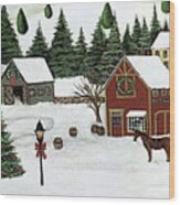 Christmas Valley Village #1 Wood Print