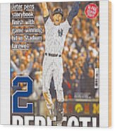 Daily News Front Page Wrap Derek Jeter Wood Print
