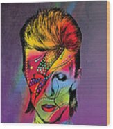 David Bowie Wood Print