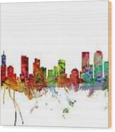 Denver Colorado Skyline #1 Wood Print