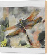 Dragonfly Garden #1 Wood Print