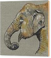 Elephant Indian #1 Wood Print