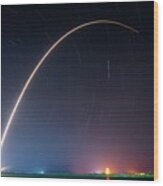 Falcon 9 Rocket Launch By Spacex #1 Wood Print