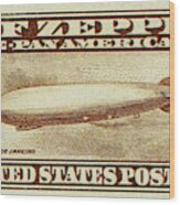 Graf Zeppelin, U.s. Postage Stamp, 1930 Wood Print