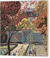 House And Garden Fall Planting Number Cover #1 Wood Print