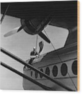 Igor Sikorsky On An Airplane #1 Wood Print