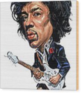 Jimi Hendrix #1 Wood Print