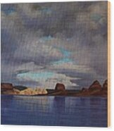 Lake Powell Storm Wood Print