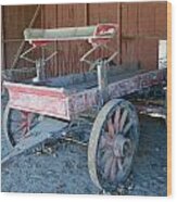 Little Red Wine Wagon #1 Wood Print