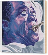 Louis Armstrong Portrait 2 Wood Print