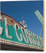 Low Angle View Of Sign Of El Cortez #1 Wood Print