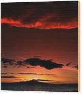 Maui Sunset #1 Wood Print