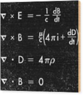 Maxwell's Equations Wood Print