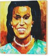 Michelle Obama Wood Print