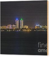 Millionaire's Row Miami Beach Skyline Wood Print