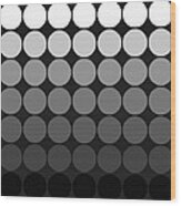 Mod Pop Gradient Circles Black And White Wood Print
