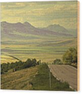 Montana Highway -1 Wood Print