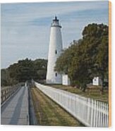 Ocracoke Lighthouse #1 Wood Print