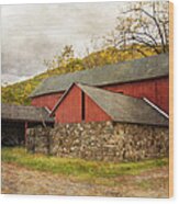 Old Red Barn Wood Print