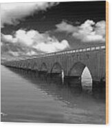 Old Seven Mile Bridge Florida Keys  #1 Wood Print