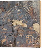 547p Petroglyph - Nine Mile Canyon Wood Print