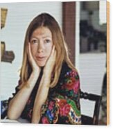 Portrait Of Joan Didion #1 Wood Print