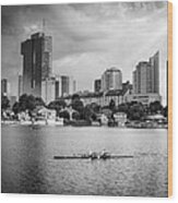 Rowing Boat And The Skyline Of Vienna Wood Print