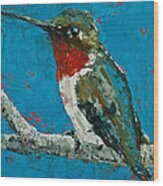 Ruby-throated Hummingbird Wood Print