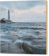 Saint Marys Lighthouse At Whitley Bay #1 Wood Print