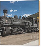 Silverton Station Engine 480 On The Durango And Silverton Narrow Gauge Rr Wood Print