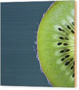 Slice Of Kiwi Fruit #1 Wood Print