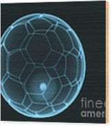 Soccer Ball X-ray Wood Print