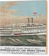 Steamship Massachusetts Wood Print