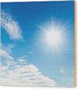 Sunny Blue Sky #1 Wood Print