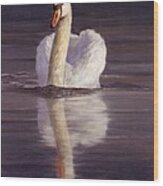 Swan #2 Wood Print