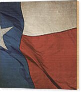 Rustic Texas Flag Wood Print