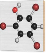 Tribromophenol Molecule #1 Wood Print