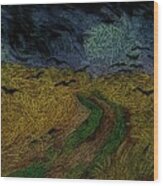 Van Gogh Painting As Data Art #1 Wood Print