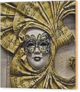 Venetian Carnaval Mask #1 Wood Print