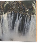 Victoria Falls And Rainbow Zimbabwe #1 Wood Print