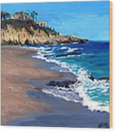 1000 Steps Beach In Laguna Beach California Wood Print
