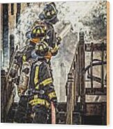 Firefighters #9 Wood Print