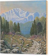 130615-1114 High Trail - Pikes Peak Wood Print