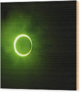 15 January 2010 Solar Eclipse Maldives Wood Print