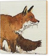 Red Fox #16 Wood Print