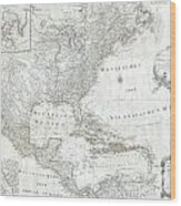 1788 Schraembl  Pownall Map Of North America And The West Indies Wood Print